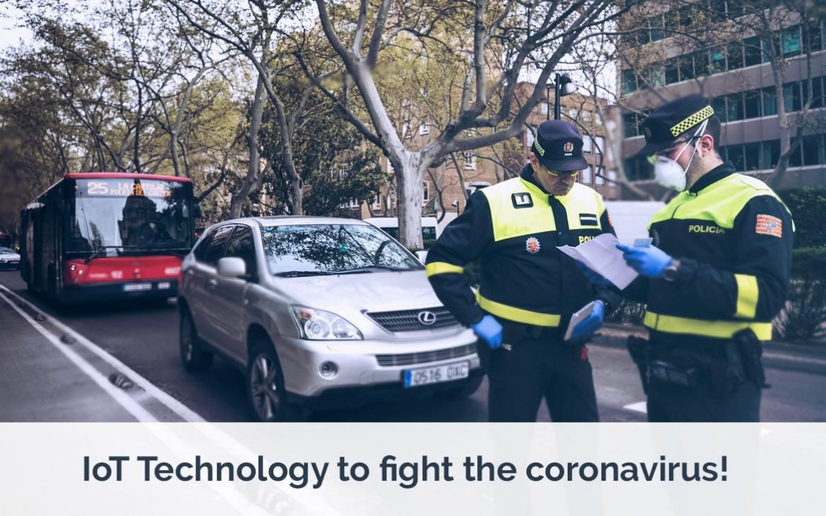 Policía controlando las calles de la ciudad de Zaragoza (Libelium)