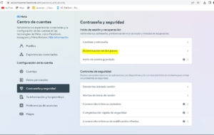 Autenticación dos pasos Facebook Meta Integración API cloud WhatsApp