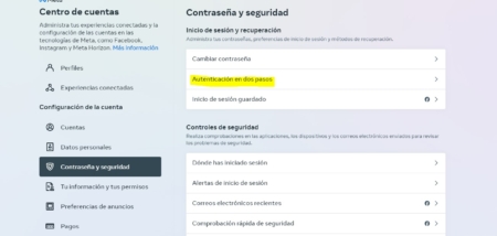 Autenticación dos pasos Facebook Meta Integración API cloud WhatsApp