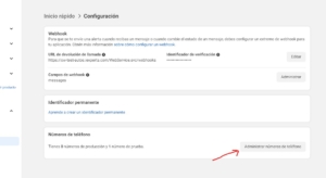 Configuración número de teléfono real en API de WhatsApp Business