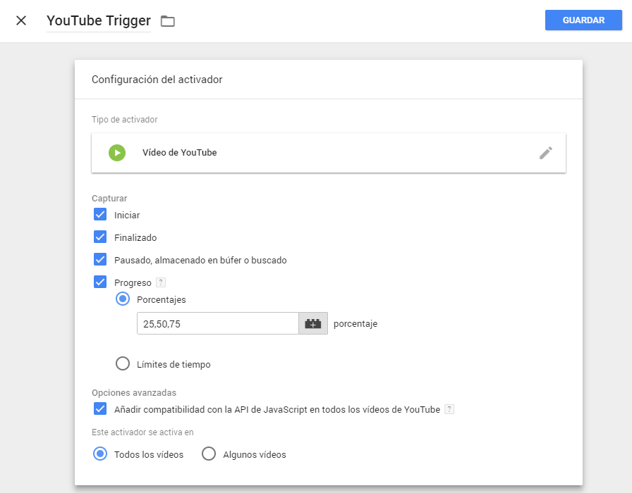 trigger video youtube en gtm