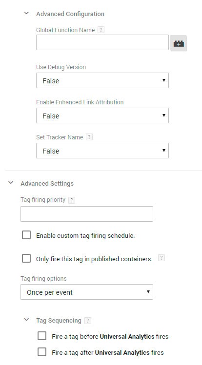 google analytics settings