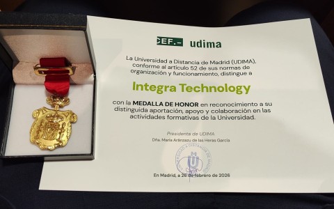Integra Tecnología recibe la Medalla de Honor de UDIMA 